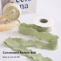Scalloped Edge Ribbon Set, 10 Rolls - Sage Green - view 5