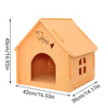 Scratch Resistant Semi Enclosed Felt Cat House - Green - view 4