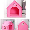 Scratch Resistant Semi Enclosed Felt Cat House - Pink - view 5