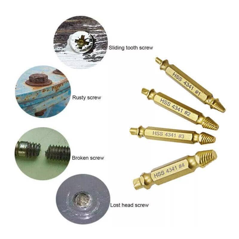 Screw Extractor Set of 6, Broken Bolt Remover for Damaged and Stripped Screws - view 5