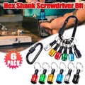 Screwdriver Bit Holder Keychains Aluminium Alloy, Pack of 6