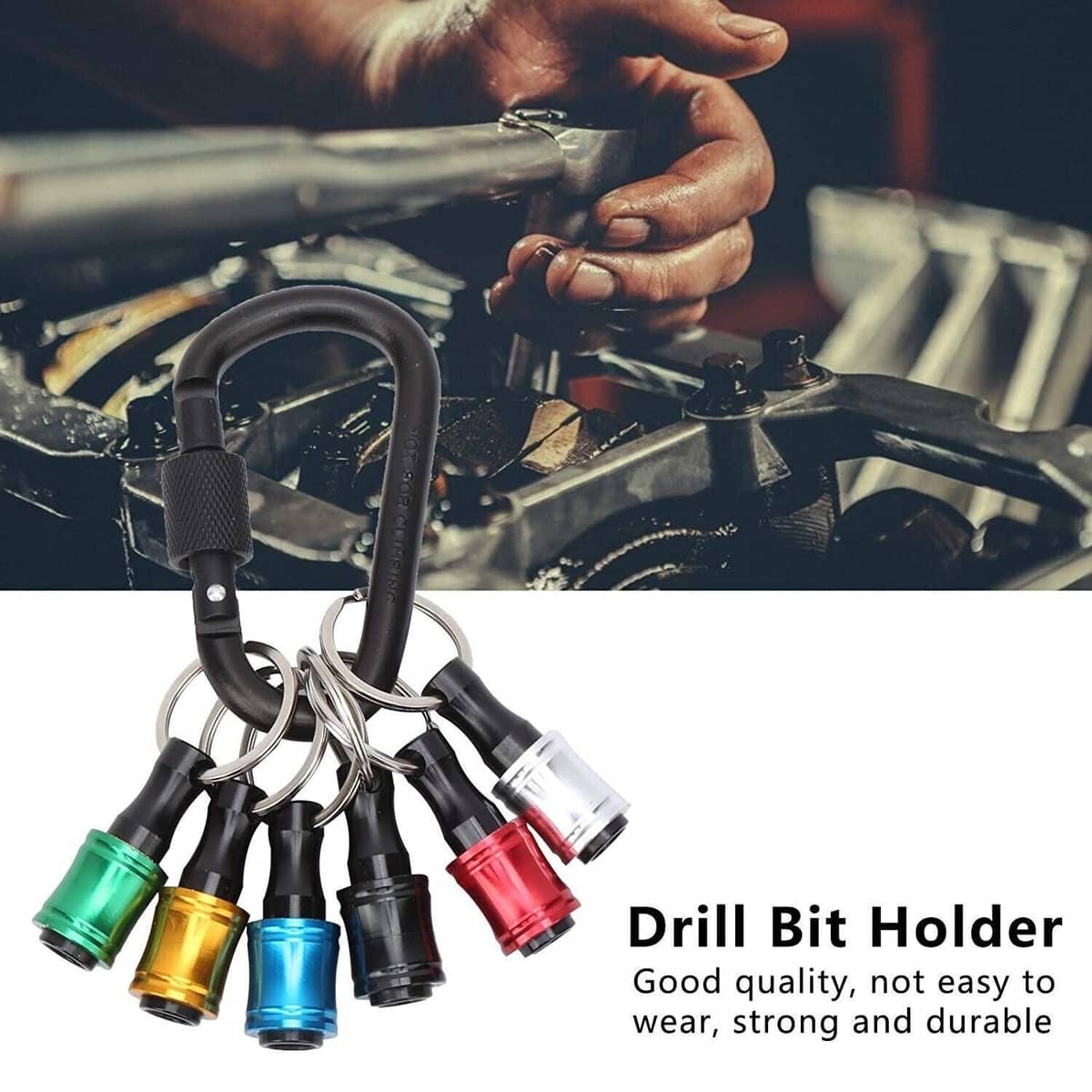 Screwdriver Bit Holder Keychains Aluminium Alloy, Pack of 6 - view 3