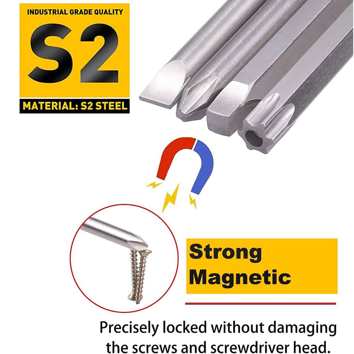 Screwdriver Bit Set 150 mm Long, Power Tool Accessory Kit - Pack of 30 - view 4