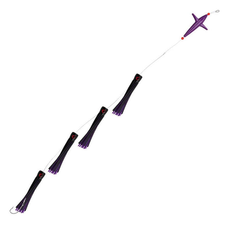 Sea Fishing Lure with UV Glow Effect, 15 cm - Black and Purple