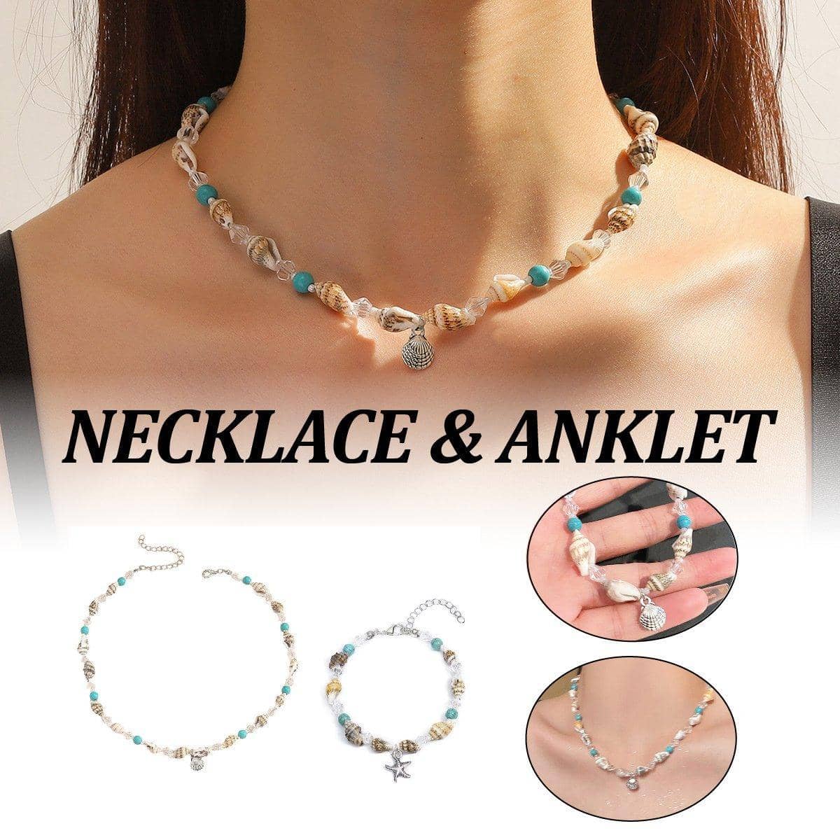 Sea Shell Conch Beaded Anklet for Women - Starfish Anklet - view 2