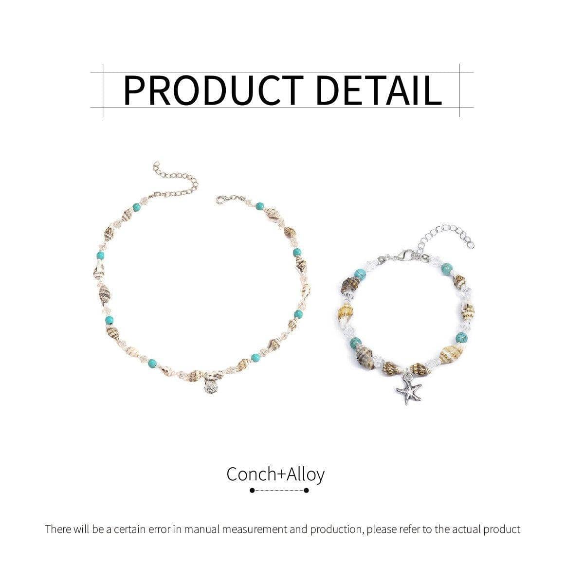 Sea Shell Conch Beaded Anklet for Women - Starfish Anklet - view 4