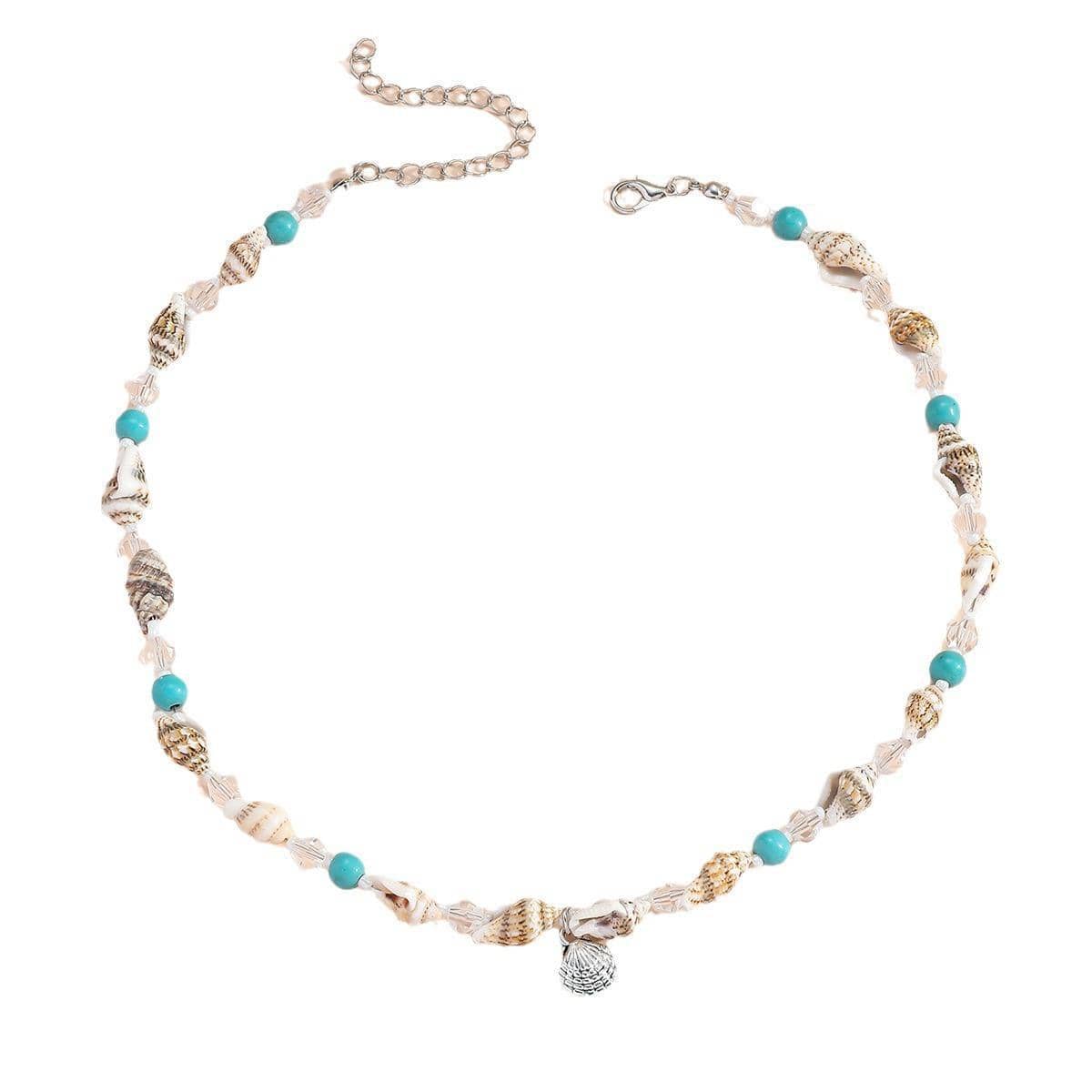 Sea Shell Conch Beaded Necklace for Women - Pendant Necklace