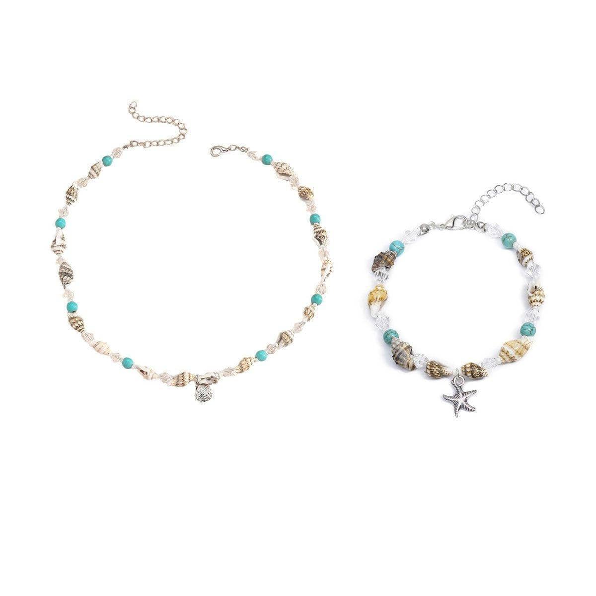 Sea Shell Conch Beaded Necklace for Women - Pendant Necklace - view 3