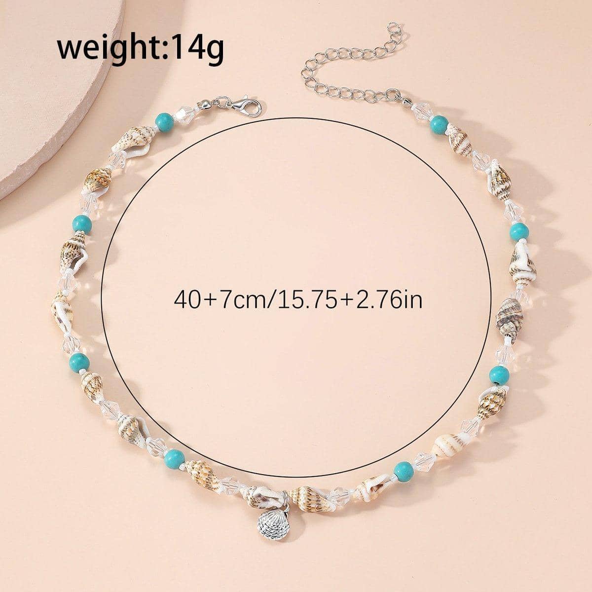 Sea Shell Conch Beaded Necklace for Women - Pendant Necklace - view 5