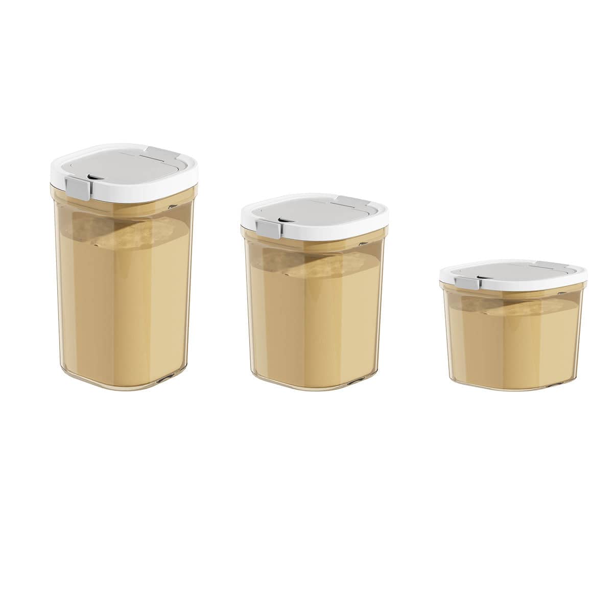 Sealed Milk Powder Storage Container with Spoon - 1300 ml, 12 x 12 x 15 cm - view 3