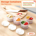 Sealed Storage Containers with Flip Lids and Drain Baskets - Set of 2