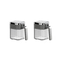 Seasoning Spice Jars with Airtight Lids, Set of 2 - Grey