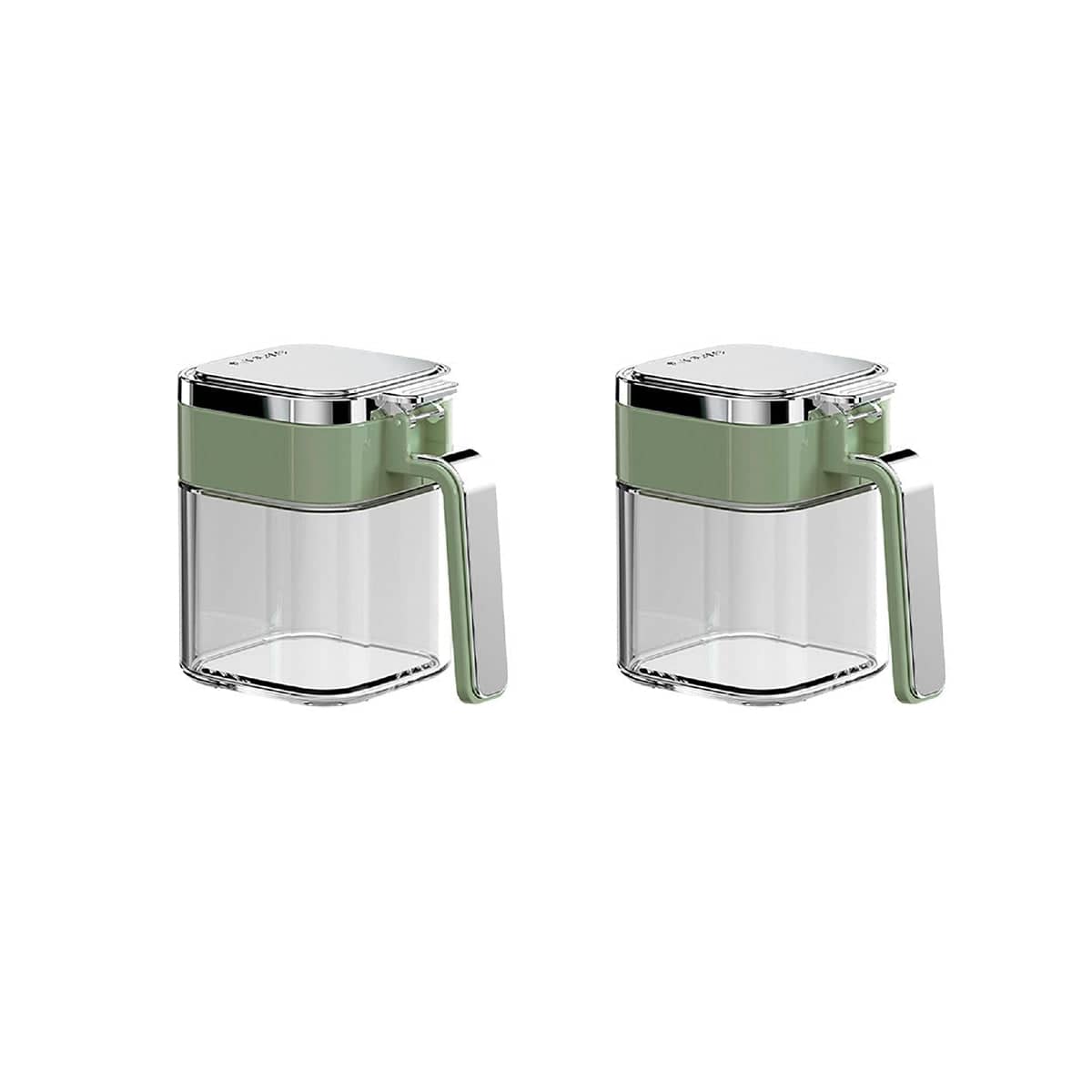 Seasoning Spice Jars with Airtight Lids, Set of 2 - Sage Green