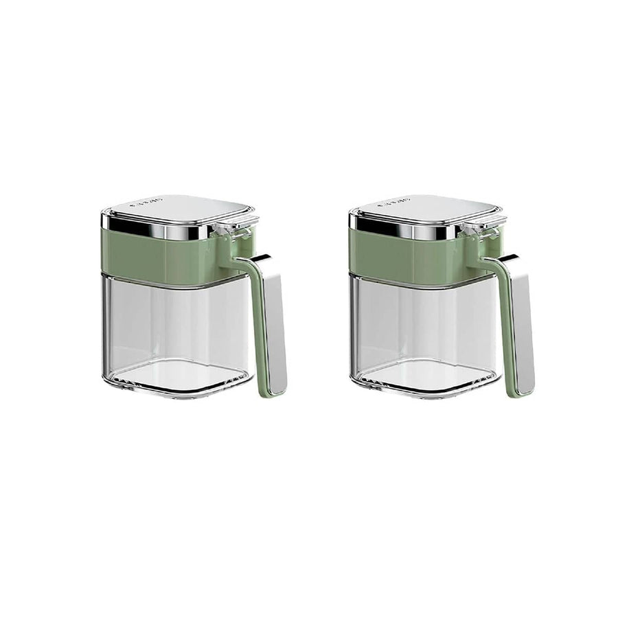 Seasoning Spice Jars with Airtight Lids, Set of 2 - Sage Green