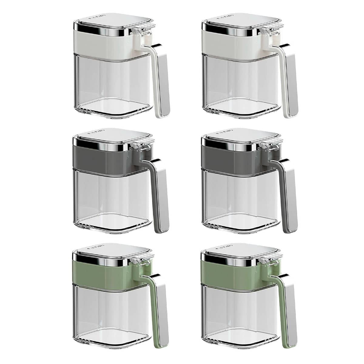 Seasoning Spice Jars with Airtight Lids, Set of 2 - Sage Green - view 3