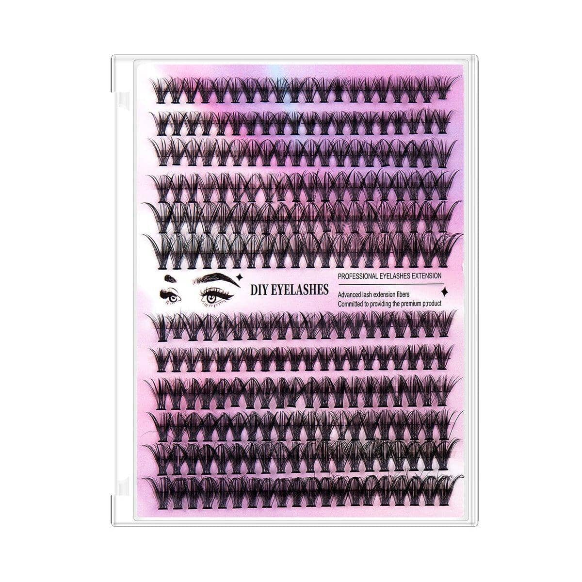 Sectional False Eyelashes, 12 Rows - Single Box