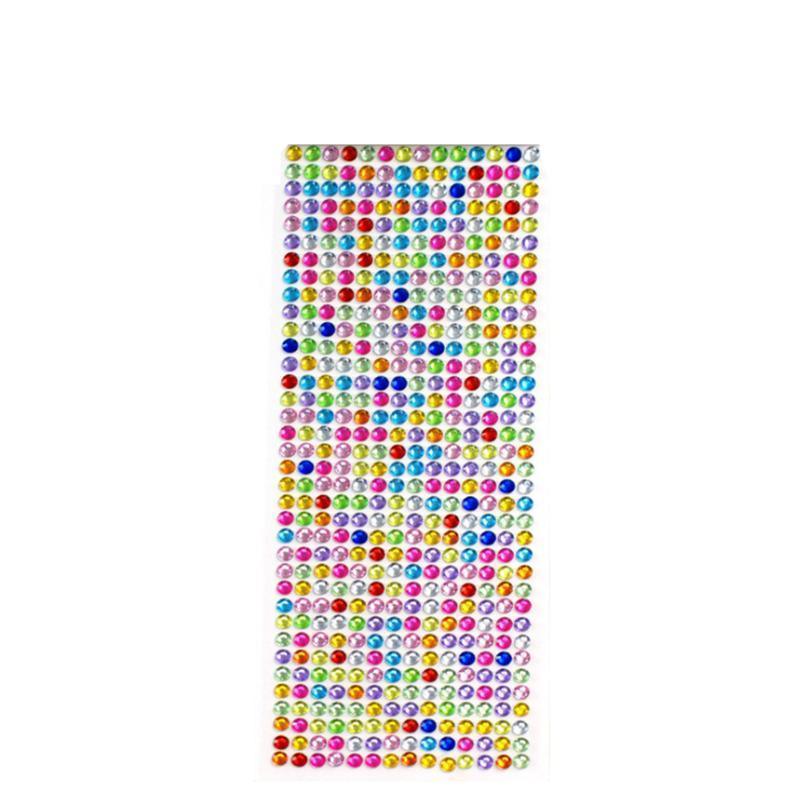 Self-Adhesive Acrylic Rhinestone Stickers, 6 mm, Pack of 504 - Silver - view 3