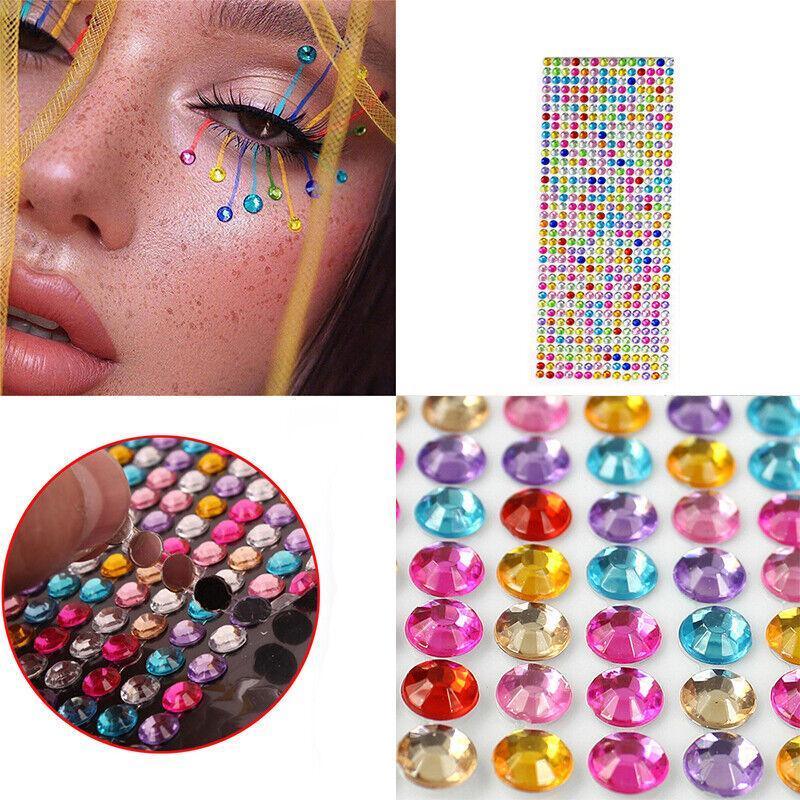 Self-Adhesive Acrylic Rhinestone Stickers, 6 mm, Pack of 504 - Silver - view 5
