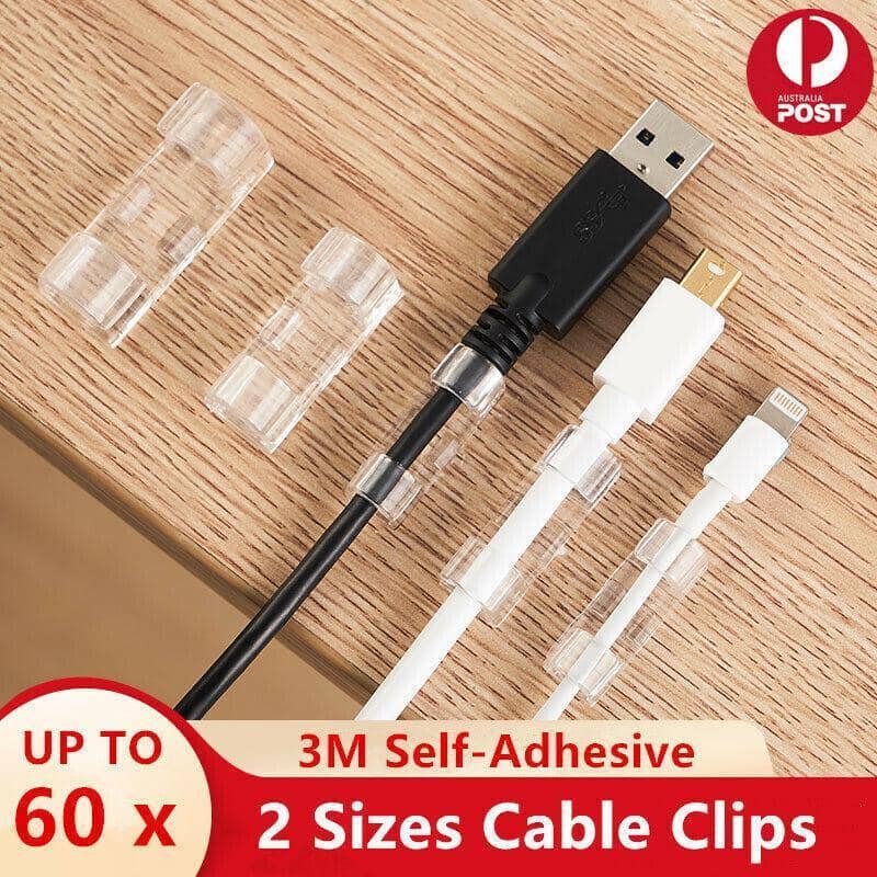 Self-Adhesive Cable Clips - Black, M Size, Pack of 20 - view 2