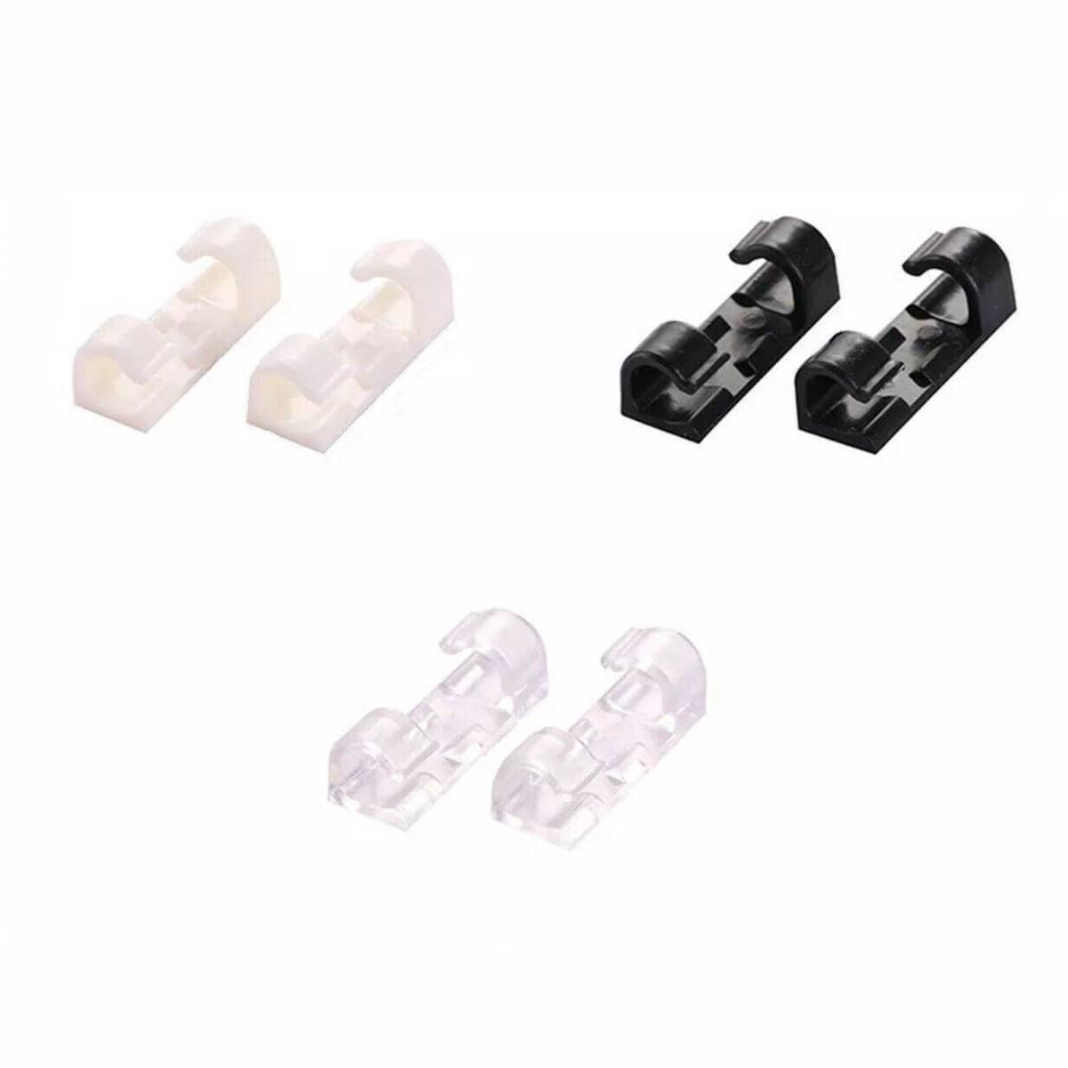 Self-Adhesive Cable Clips Cable Management Holder - Black, Pack of 12 - view 3