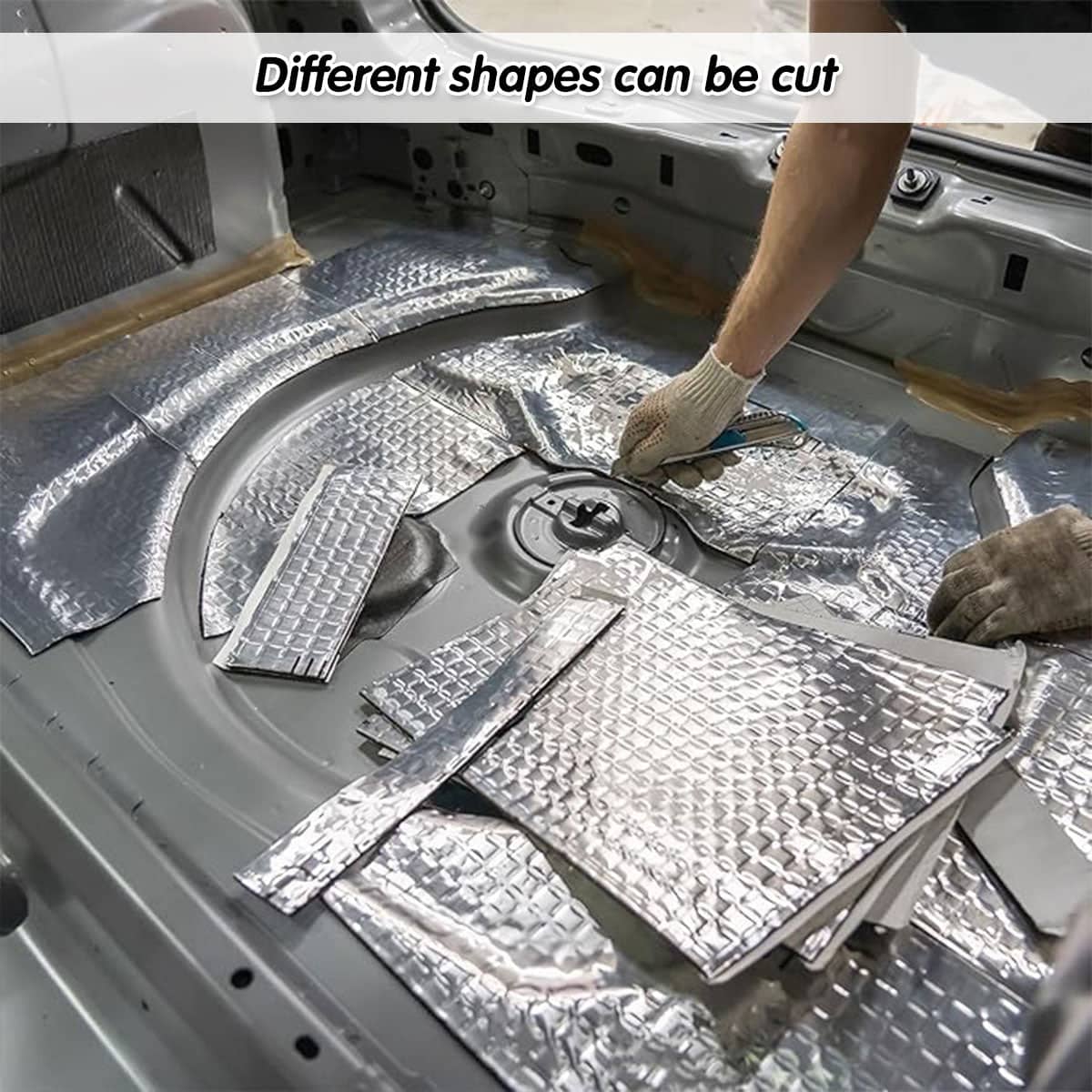 Self-Adhesive Car Sound Insulation Pad 25 x 18 cm with Aluminium Foil - view 5