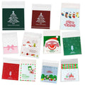 Self Adhesive Christmas Cellophane Treat Bags, Style 02 - Pack of 100 - view 3