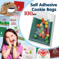 Self Adhesive Christmas Cellophane Treat Bags, Style 09 - Pack of 100 - view 2