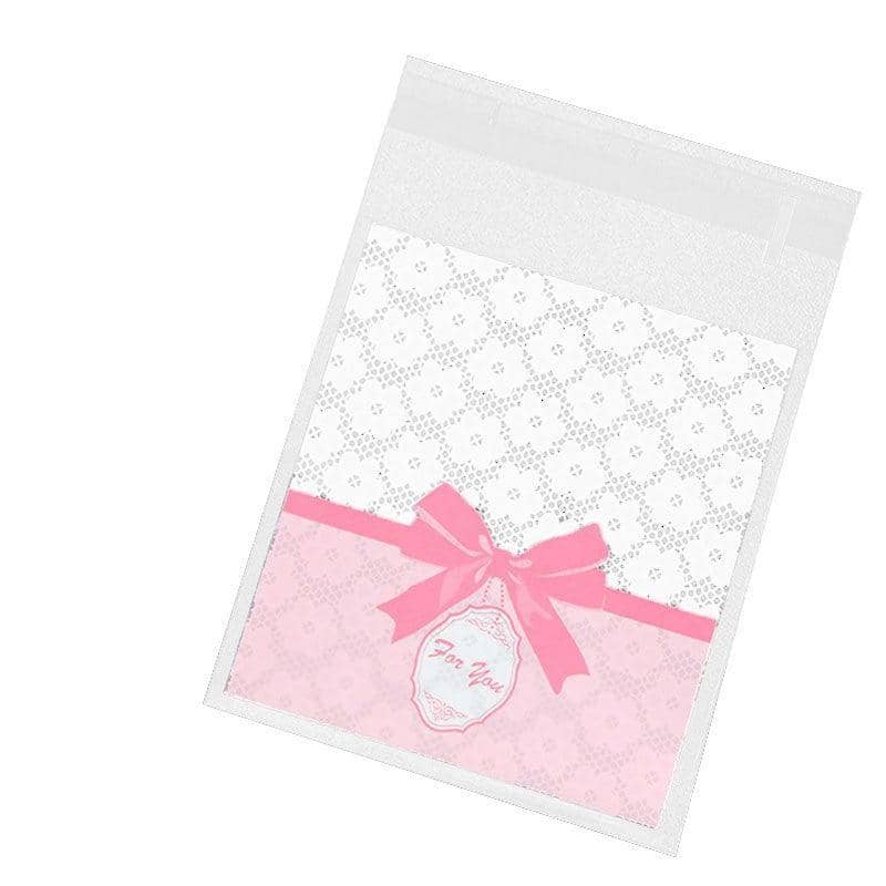 Self Adhesive Christmas Cellophane Treat Bags, Style 11 - Pack of 100