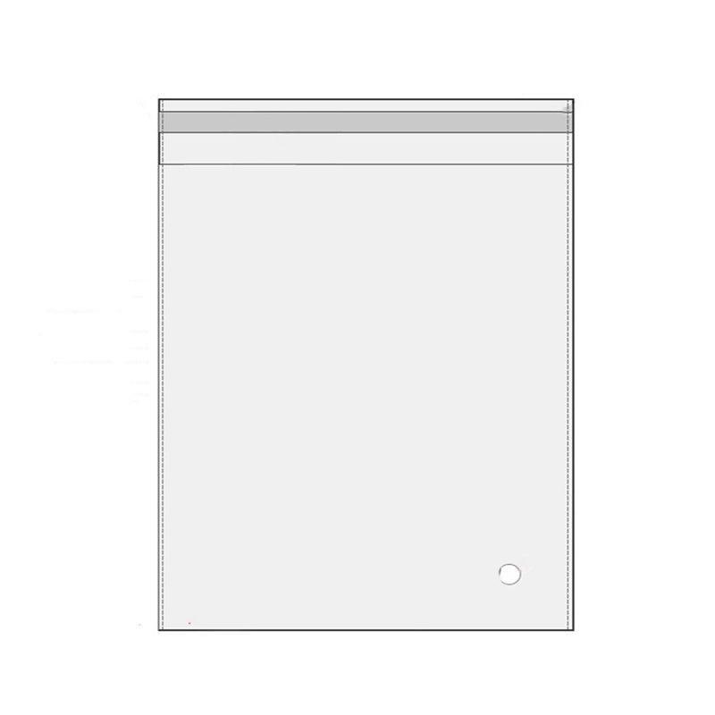 Self-Adhesive Clear OPP Cellophane Bags with Air Hole - 28 x 38 cm with 4 cm Flap, Pack of 100