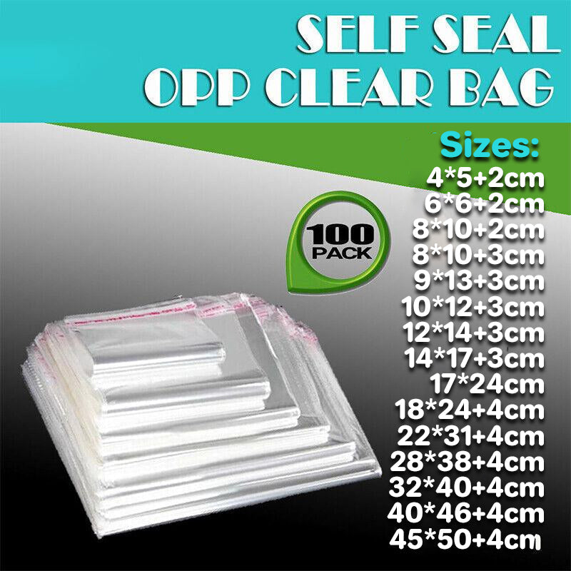 Self-Adhesive Clear OPP Cellophane Bags with Air Hole - 28 x 38 cm with 4 cm Flap, Pack of 100 - view 2