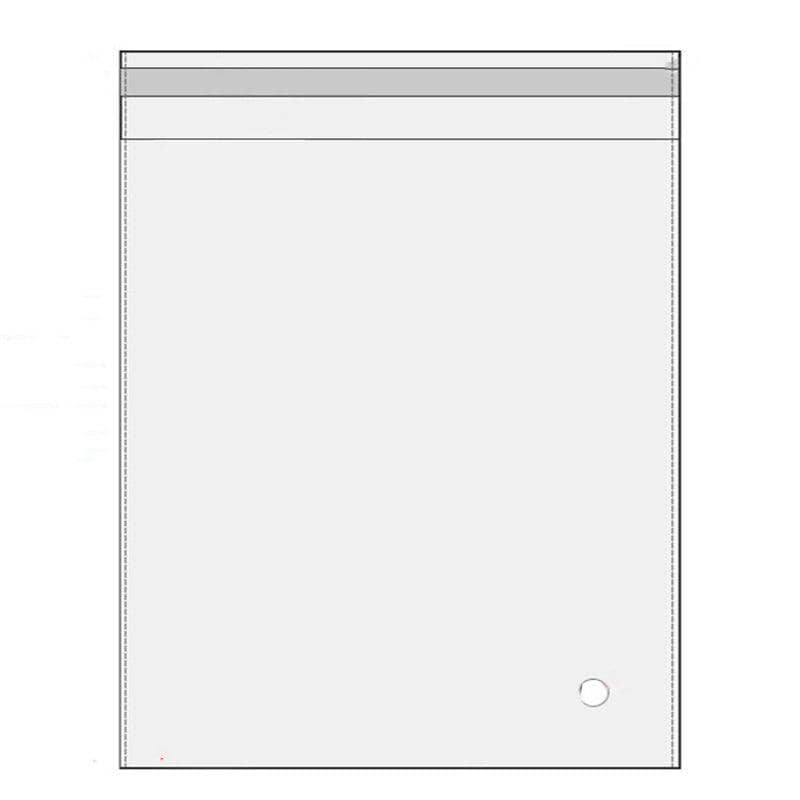 Self-Adhesive Clear OPP Cellophane Bags with Air Hole - 32 x 40 cm with 4 cm Flap, Pack of 100