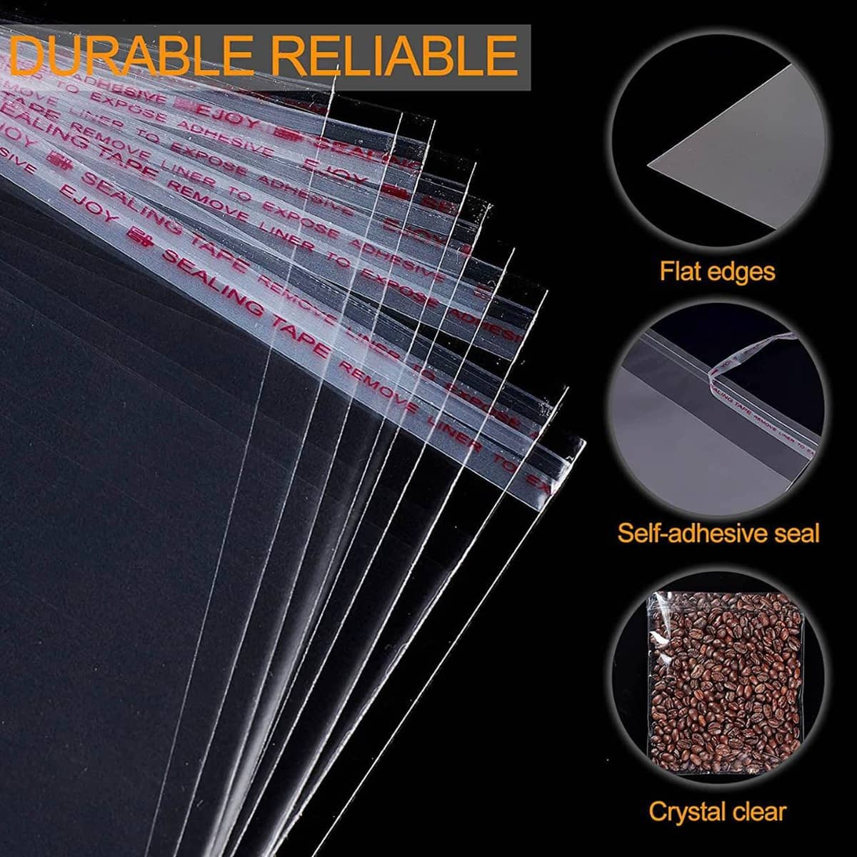 Self-Adhesive Clear OPP Cellophane Bags with Air Hole - 32 x 40 cm with 4 cm Flap, Pack of 100 - view 4