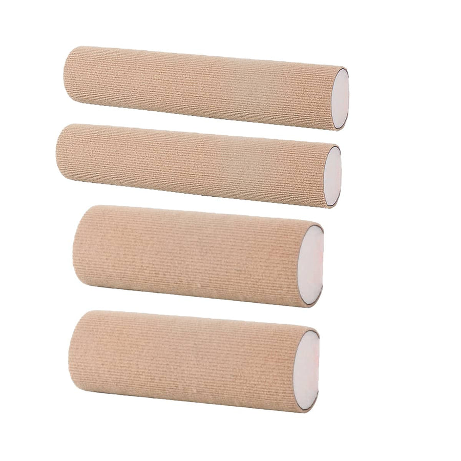 Self-Adhesive Cylindrical Cat Scratcher Pads for Cat Tree Post - Khaki, Pack of 4