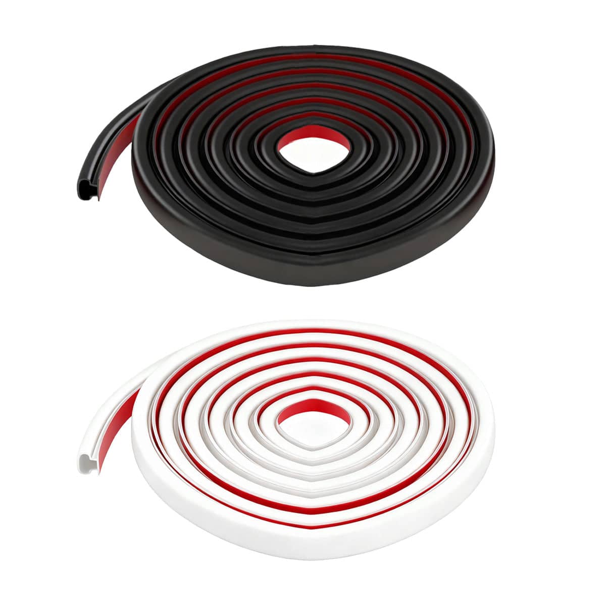 Self Adhesive Door and Window Seal Strip 6 m Windproof Soundproof Dustproof - Black - view 3