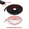Self Adhesive Door and Window Seal Strip 6 m Windproof Soundproof Dustproof - Black - view 4