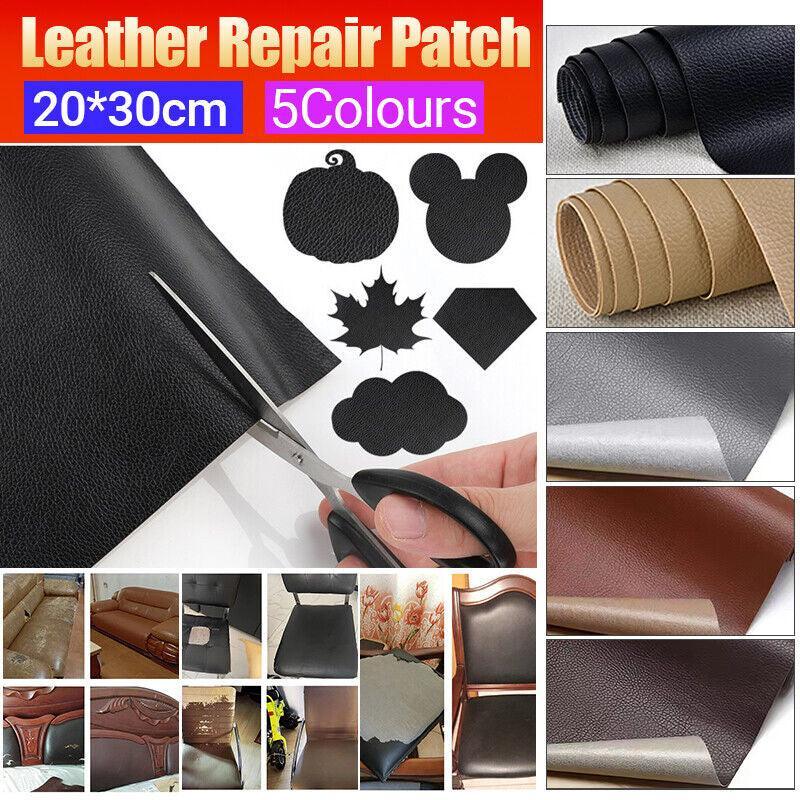 Self Adhesive Faux Leather Repair Patches, 20 x 30 cm, Pack of 2 - Black - view 2