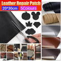Self Adhesive Faux Leather Repair Patches, 20 x 30 cm, Pack of 2 - Red Brown - view 2