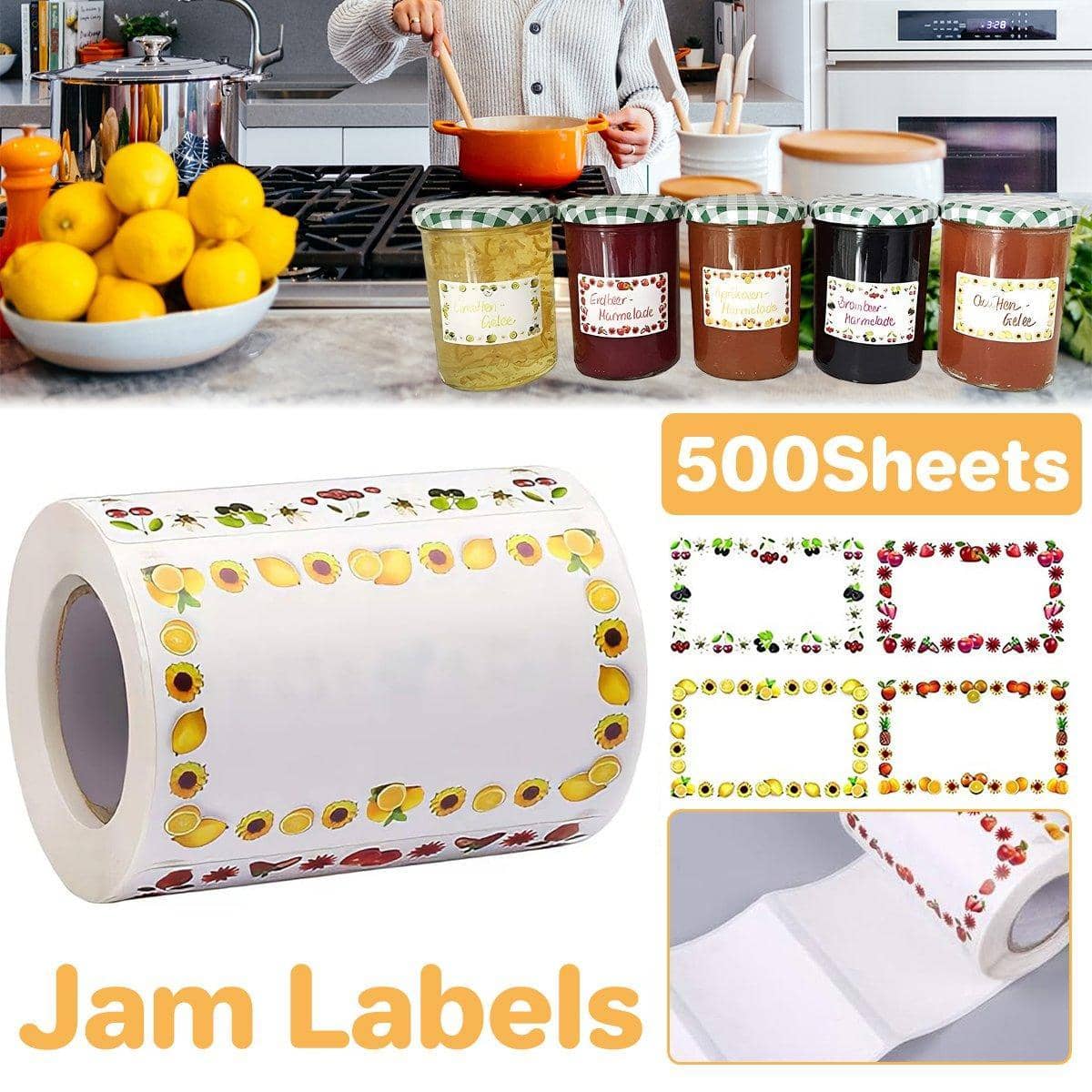 Self Adhesive Food Storage Labels - 3 x 5cm, 500 per Roll