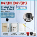 Self-Adhesive Heavy Duty Rubber Door Stopper, No Drilling - Black - view 2