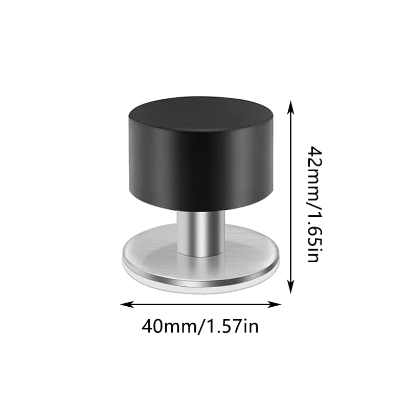Self-Adhesive Heavy Duty Rubber Door Stopper, No Drilling - Black - view 4