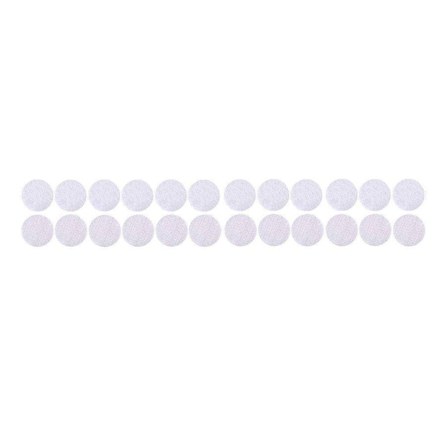 Self-Adhesive Hook and Loop Dots - White, 15mm, Pack of 102 Pairs
