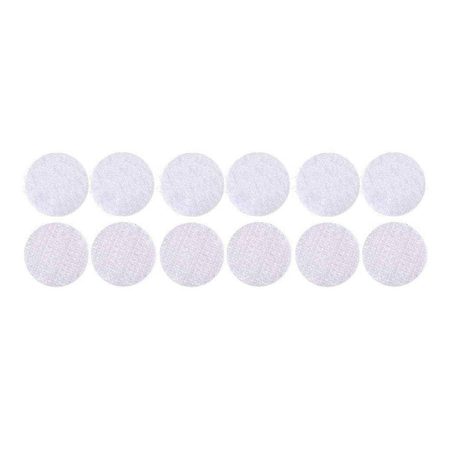 Self-Adhesive Hook and Loop Dots - White, 30mm, Pack of 9 Pairs