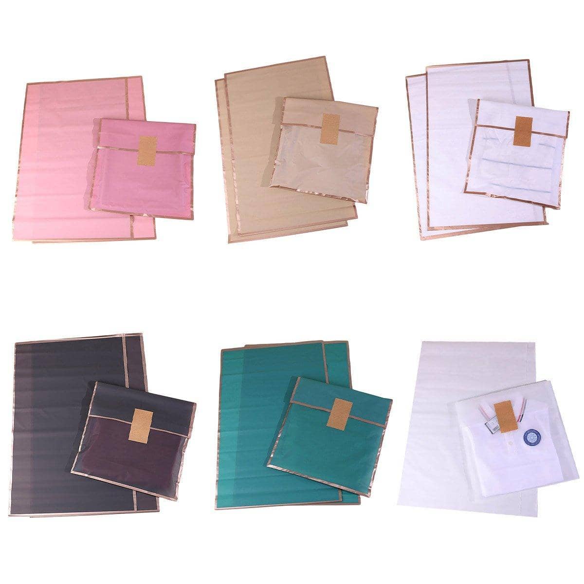 Self-Adhesive Plastic Clothing Bags 28 x 40 cm, Pack of 50 - Pink - view 3