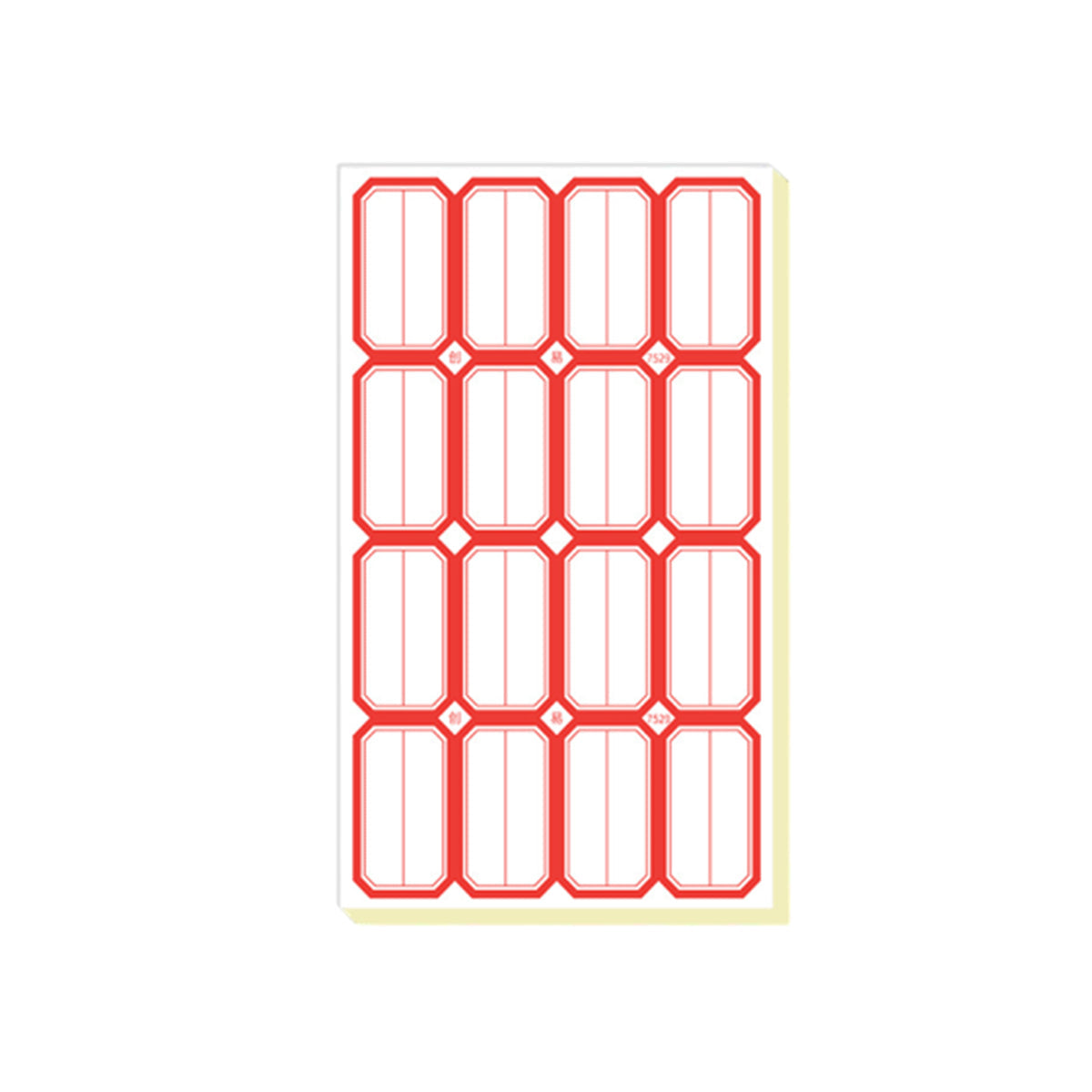 Self-Adhesive Price Labels - Red Border, 4.9 x 2.8 cm, 100 Pack