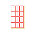Self-Adhesive Price Labels - Red Border, 4.9 x 3.8 cm, 100 Pack