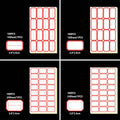 Self-Adhesive Price Labels - Red Border, 4.9 x 3.8 cm, 100 Pack - view 5