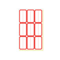 Self-Adhesive Price Labels - Red Border, 6.5 x 3.8 cm, 100 Pack