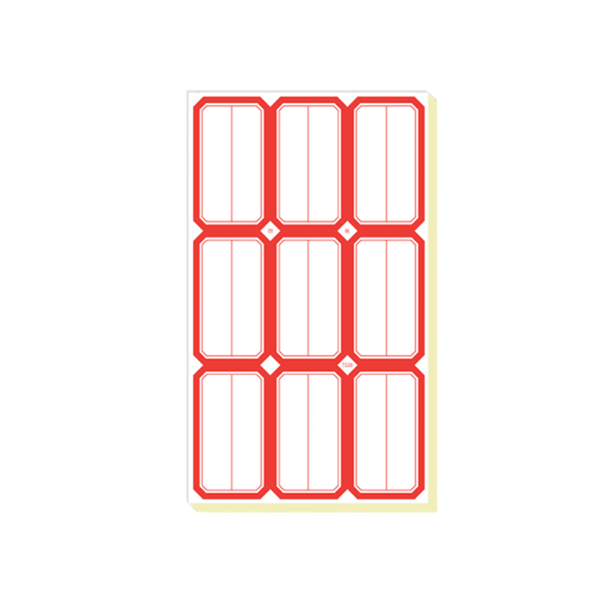 Self-Adhesive Price Labels - Red Border, 6.5 x 3.8 cm, 100 Pack