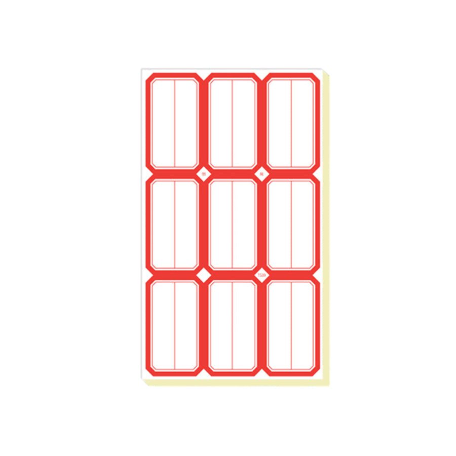 Self-Adhesive Price Labels - Red Border, 6.5 x 3.8 cm, 100 Pack