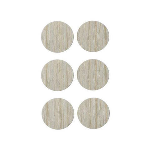 Self-Adhesive Screw Cover Caps, 20 mm, Pack of 54 - Pale Beige Woodgrain
